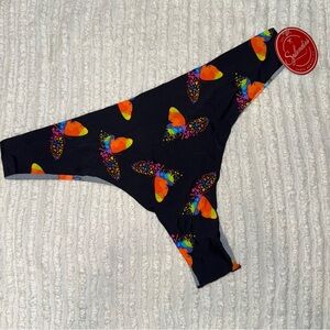 Splendies 1X Thong | Rainbow Butterfly Print | NWT